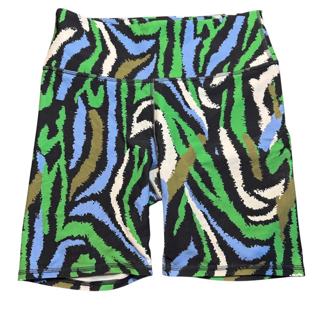 Diane Von Furstenberg X Target Womens Bike Shorts Disco Zebra Green Multi Medium